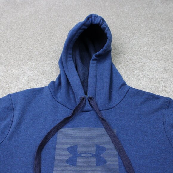 Under Armour Hoodie Womens Large Blue UA Threadborne Fleece Hooded Sweatshirt - Picture 4 of 13